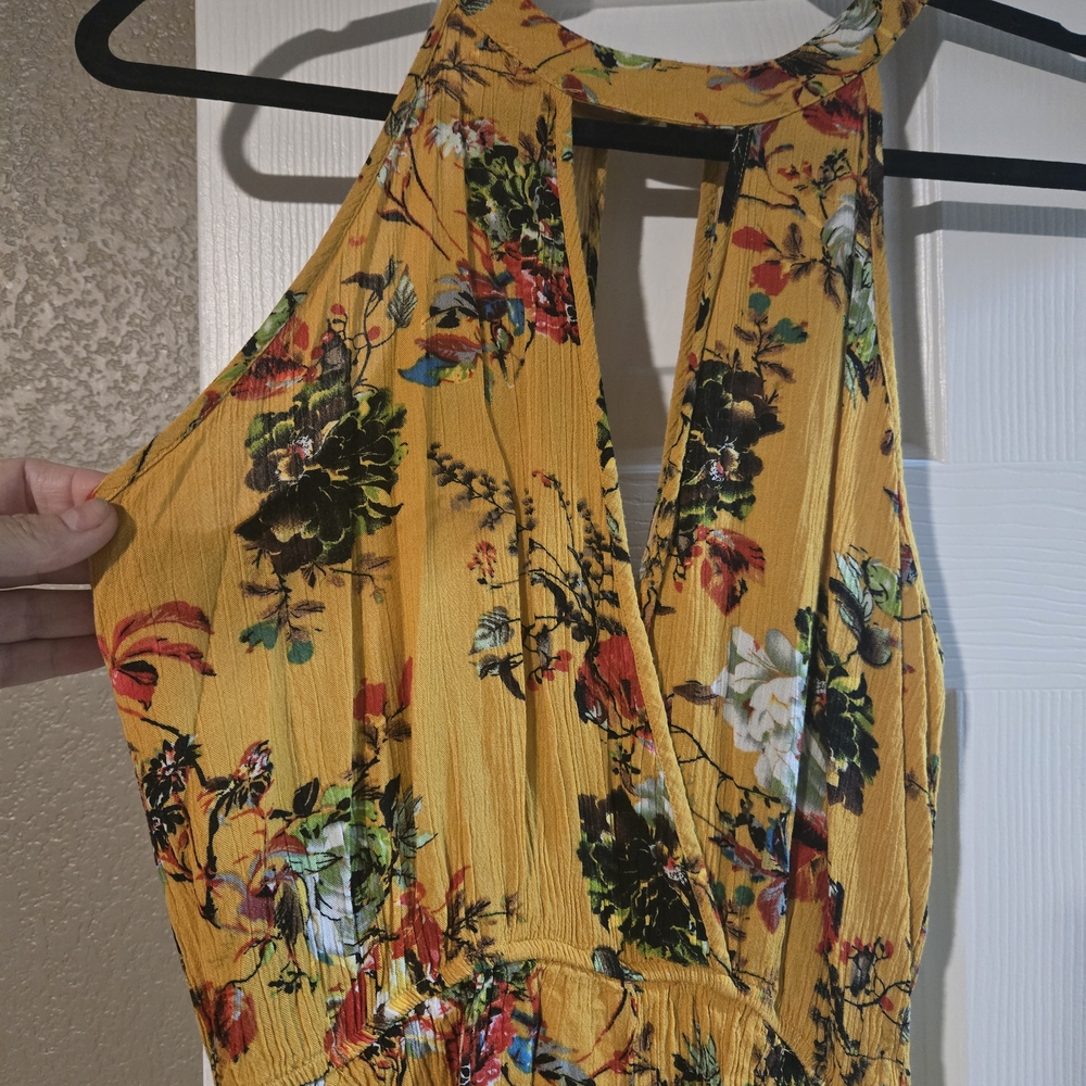 Infinity Raine Floral Yellow Romper - Picture 5 of 8